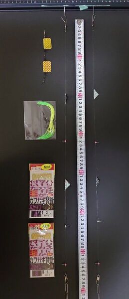 カワハギ仕掛け ⑬ カワハギ 仕掛け ハゲ針 替え針セット 集魚板 花火 自動ハリス止め