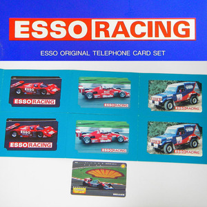 【未使用テレホンカード】ESSO RACING / エッソ：テレカ 50度数：6枚セット まとめ：額面3,000円分：トヨタ91C-V・フォーミュラ・ランクル