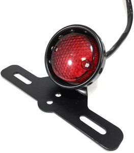 バイク用 原付 汎用 テールランプ ナンバー灯 12V【310】 丸型 ライト バイクテールランプ ビンテージ風