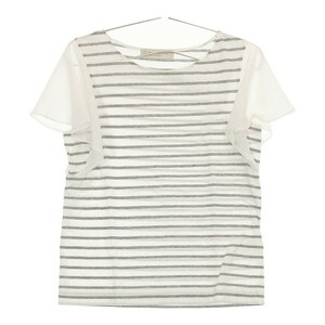 【30761】 BEAUTY&YOUTH UNITED ARROWS ビューティアンドユースユナイテッドアローズ 半袖Tシャツ カットソー ホワイト 横縞 レディース