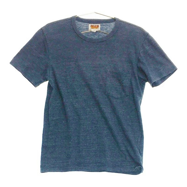 【30941】 Felco フェルコ 半袖Tシャツ カットソー サイズS ブルー 杢柄 肌触りよい 滑らか 清涼感 カジュアル ストレッチ メンズ