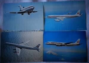 JAL日本航空A4サイズの保有機材のパンフレット（裏面に昭和49年11月データ記載）9枚