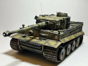 TAMIYA 1/35 MMシリーズ ドイツ第三帝国武装親衛隊重戦車 ティーガーⅠウェザリング加工 第2SS装甲師団 ダス・ライヒ仕様 塗装済み完成品