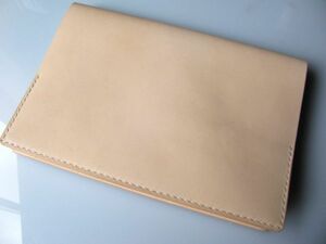 (b66) cow cow leather A5 size book cover unbleached cloth H223mm×W323 mm hand .. hand made 
