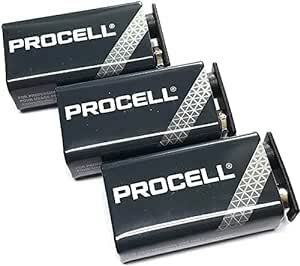【DURACELL】PROCELL デュラセル プロセル 9V電池 エフェクター/楽器用アルカリ電池 3個セット DP-9V-3p