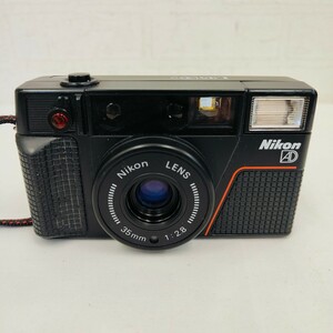 Nikon コンパクトフィルムカメラ ニコン L35 AD2 ピカイチ フィルムカメラ カメラ ブラック 35mm フラッシュ オートフォーカス SC