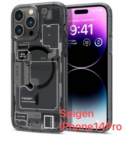Spigen iPhone14Pro ケース MagSafe対応 ウルトラ・ハイブリッド ACS05540 (ゼロ・ワン)