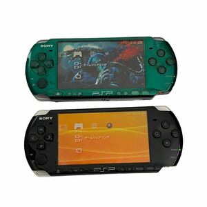 SONY ソニー PSP プレイステーションポータブル PSP-3000 2台 新品バッテリー付き ジャンク品