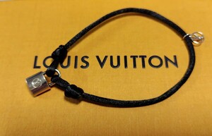 [即決あり] LOUIS VUITTON ルイヴィトン ブレスレット ロックイット カデナ SILVER 925 シルバー 黒 ブラック シルクコード