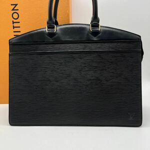 極美品 ルイヴィトン リヴィエラ エピ ブラック ハンドバッグ レザー 黒 LOUIS VUITTON ビジネスバッグ A4可 メンズ レディース M48182