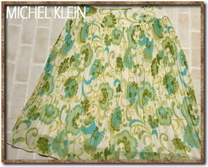  beautiful goods!!MICHEL KLEIN Michel Klein chiffon pleated skirt *