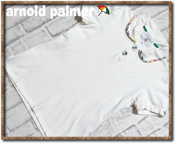 ☆Arnold Palmer アーノルドパーマー 刺繍入り半袖ポロシャツ 白☆