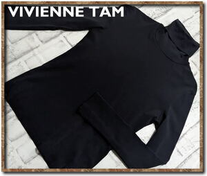 ☆VIVIENNE TAM　ヴィヴィアンタム　2枚重ねタートルメッシュカットソー　黒☆