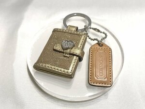 #[YS-1] Coach COACH key ring # key holder notebook type motif tag charm attaching # tea brown group total length 9cm [ including in a package possibility commodity ]#D