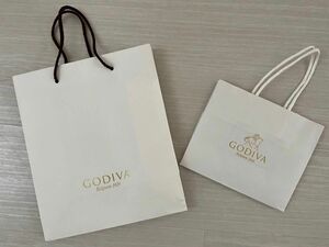 ゴディバ　GODIVA 紙袋　ショップ袋　ショッパー　白　2セット