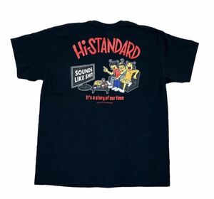 【送料無料】Lサイズ Hi-STANDARD SLS TEE Tシャツ ハイスタンダード ハイスタ PIZZA OF DEATH ブラック 黒 ピザオブデス