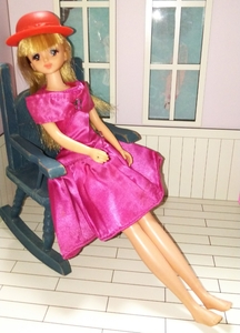 レアリカちゃんキャッスル90年代製お人形教室ドレスと帽子姿初代ジェニー人形ドール本体難有り