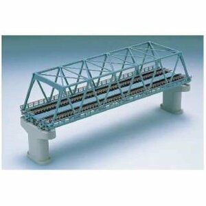 【中古】TOMIX Nゲージ 複線トラス鉄橋 F 青 複線PC橋脚 2本付 3051 鉄道模型用品