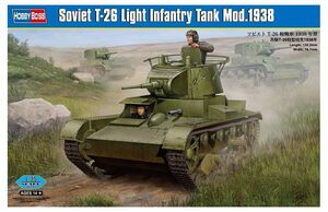 【中古】ホビーボス 1/35 ファイティングヴィークルシリーズ ソビエト T-26 軽戦車 1938年型 プラモデル