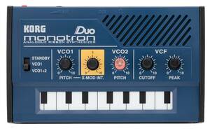 【中古】KORG 手のひらサイズ アナログ シンセサイザー monotron DUO モノトロン デュオ シンプルなレイアウトで入門用に最適 スピー