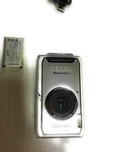 【中古】PENTAX デジタルカメラ OPTIO (オプティオ) W60 シルバー 1000万画素 光学5倍ズーム OPTIOW60S