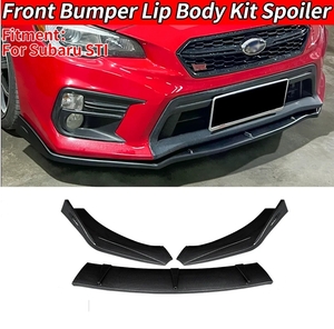 【送料無料】New item Subaru WRX STI 1929VAB VAG 1929STI 前期後期適合 フロントリップスポイラー Bumperアンダーカナード ブラック