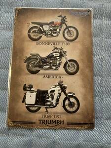  tin plate signboard Vintage interior miscellaneous goods signboard metal plate garage autograph board american miscellaneous goods bike 