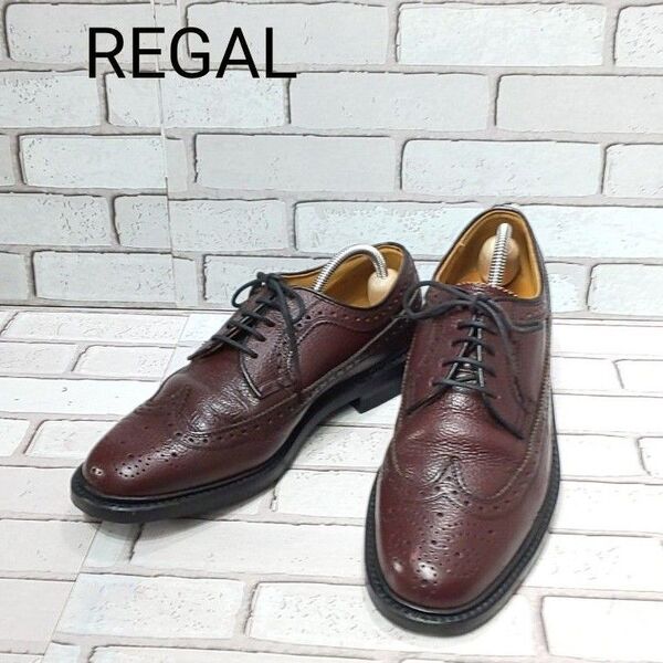 【REGAL】 リーガル ウイングチップ メダリオン ドレスシューズ 革靴 ビジネスシューズ