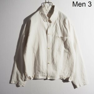 M9939P　▼MAATEE&SONS マーティー&サンズ▼　23SS SHORT JACKET リネンコットン ジャケット ホワイト 3/L MT3103-0911A 白 春夏 rb mks