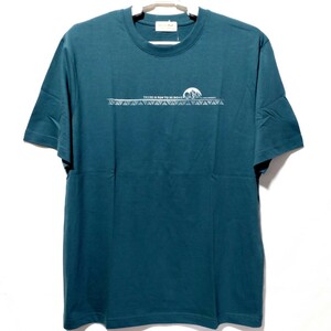 特価/未使用【サイズ=LL(XL)】 マウンテンプリント/メンズ/半袖/Tシャツ/胸囲=104～112cm/b.green