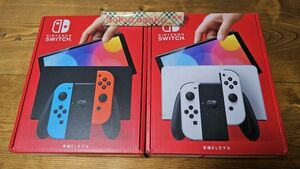 [2台･印無･新品] Nintendo Switch 有機ELモデル ネオンブルー ネオンレッド + ホワイト