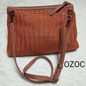  OZOC 2way 多収納 ショルダーバッグ ハンドバッグ かごバッグ 