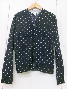 COMME des GARCONS COMME des GARCONS コムデギャルソン コムデギャルソン ドットニットカーディガン ネイビー 毛100% S RJ-N501 AD2022