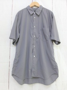 COMME des GARCONS HOMME DEUX コムデギャルソン オム ドゥ 半袖シャツ グレー ポリエステル100% L DI-B038 AD2021