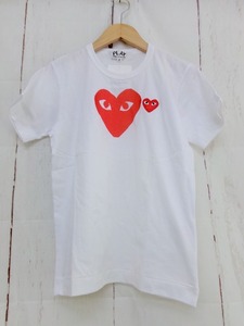 PLAY COMME des GARCONS プレイコムデギャルソン 半袖Tシャツ ホワイト 綿100% カットソー M AZ-T091 AD2009