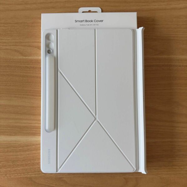 Samsung Galaxy Tab S9+ スマートブックカバー smart book cover ホワイト タブレットカバー