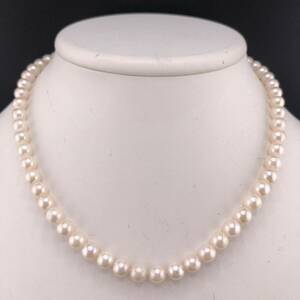P05-0119 アコヤパールネックレス 6.5mm~7.0mm 40cm 27g ( アコヤ真珠 Pearl necklace SILVER )