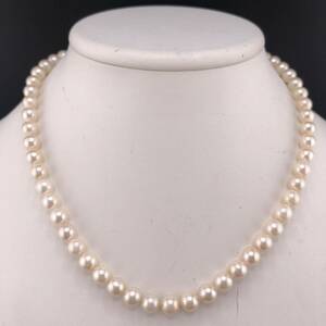 P05-0120 アコヤパールネックレス 7.0mm~7.5mm 42cm 32.8g ( アコヤ真珠 Pearl necklace SILVER )