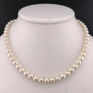 P05-0121 アコヤパールネックレス 7.0mm~7.5mm 41cm 33.7g ( アコヤ真珠 Pearl necklace SILVER )