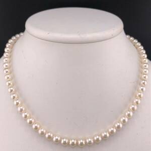 P05-0122 アコヤパールネックレス 6.0mm 40cm 24.9g ( アコヤ真珠 Pearl necklace SILVER )