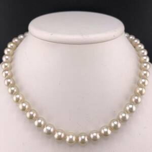 P05-0123 アコヤパールネックレス 8.5mm~9.0mm 40cm 45.1g ( アコヤ真珠 Pearl necklace SILVER )