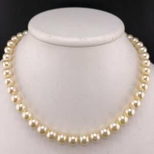 P05-0130 パールネックレス 8.5mm~9.0mm 41cm 49.2g ( Pearl necklace SILVER )