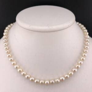 P05-0141 アコヤパールネックレス 6.5mm~7.0mm 39cm 28.6g ( アコヤ真珠 Pearl necklace SILVER )