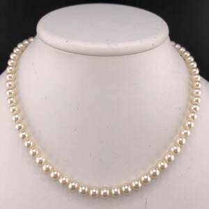 P05-0143 アコヤパールネックレス 6.0mm~6.5mm 40cm 26g ( アコヤ真珠 Pearl necklace SILVER )