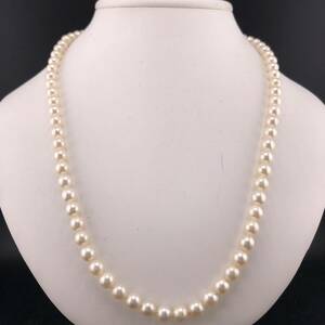E06-2365 アコヤパールネックレス 7.0mm 55cm 42.6g ( アコヤ真珠 Pearl necklace SILVER )