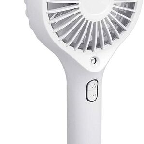 携帯型噴霧扇風機3色LEDライトデスクトップ 加湿機能2000mAh5枚羽根大風量3レベル調整連続スプレー急速冷却(白)