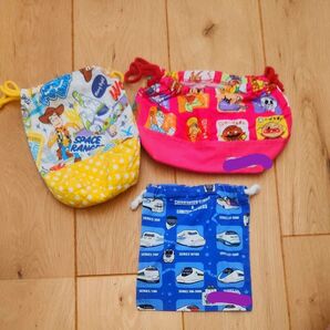 子供ランチセット巾着袋とランチ袋セット売り