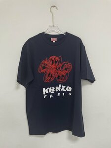 KENZO ケンゾー DRAWN VARSITY グラフィカル デザイン Tシャツ Tシャツ ブラック ロゴ 半袖 中古 Mサイズ