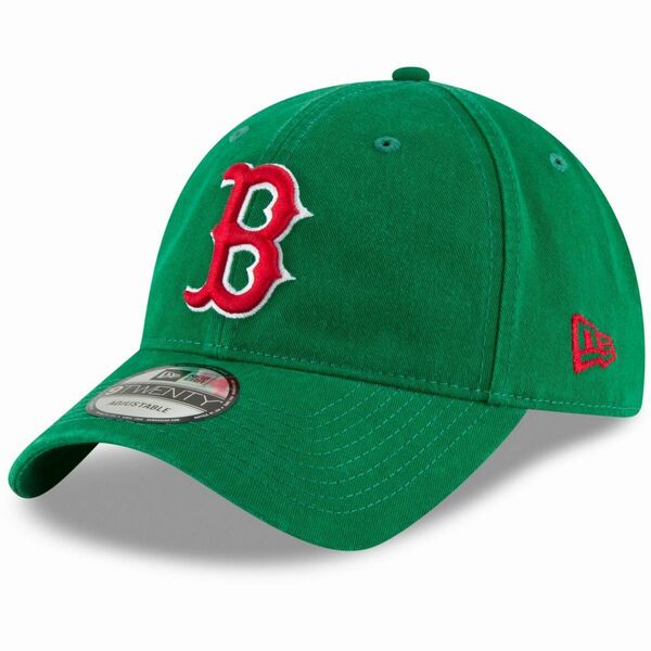USA正規品 NEWERA ニューエラ 9Twenty ストラップバックキャップ MLB ボストン レッドソックス Redsox ケリーグリーン 緑 サイズ調節可能