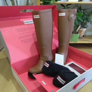 HUNTER　ハンター　長靴未使用　レア色 　　ZG MFT 9000RTLインナーBOOT SOCKS付き